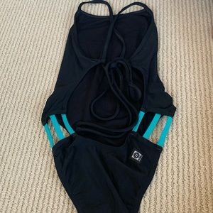 JOLYN nico tie back onesie contrast swimsuit